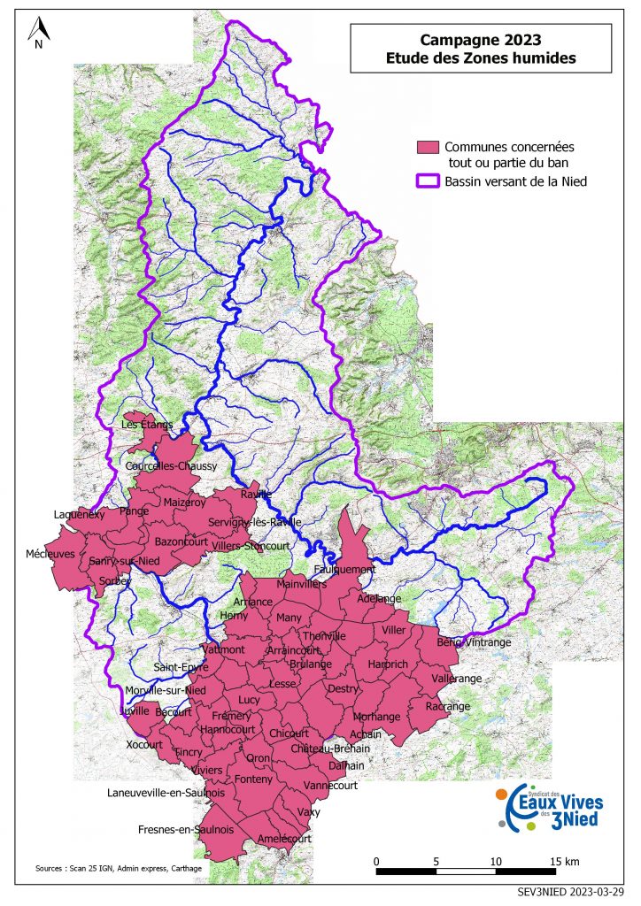 L’Atlas des Zones Humides du bassin versant de la Nied - Campagne 2023