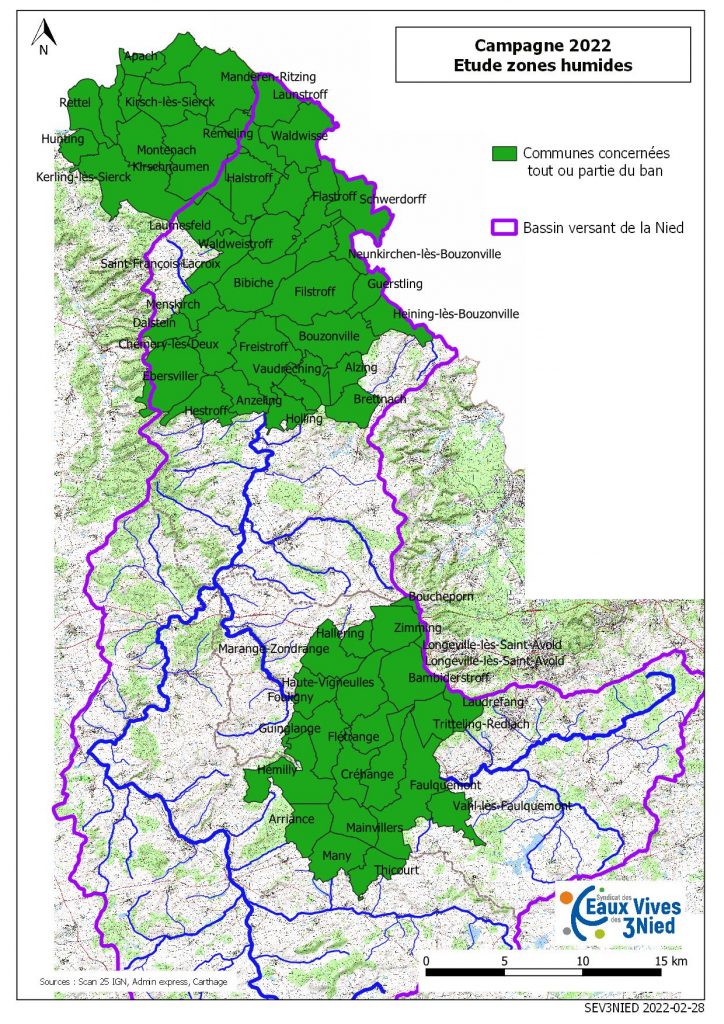 L’Atlas des Zones Humides du bassin versant de la Nied – Résultats de la campagne de terrain 2022