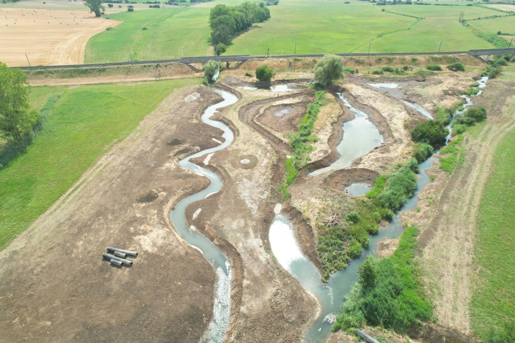 La Rotte retrouve un fonctionnement plus naturel à sa confluence avec la Nied Française